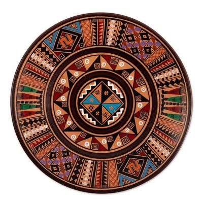 Alternate image for Cuzco Ceramic Decorative Plate Inca Star