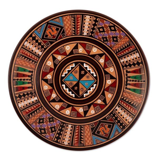 Alternate image for Cuzco Ceramic Decorative Plate Inca Star