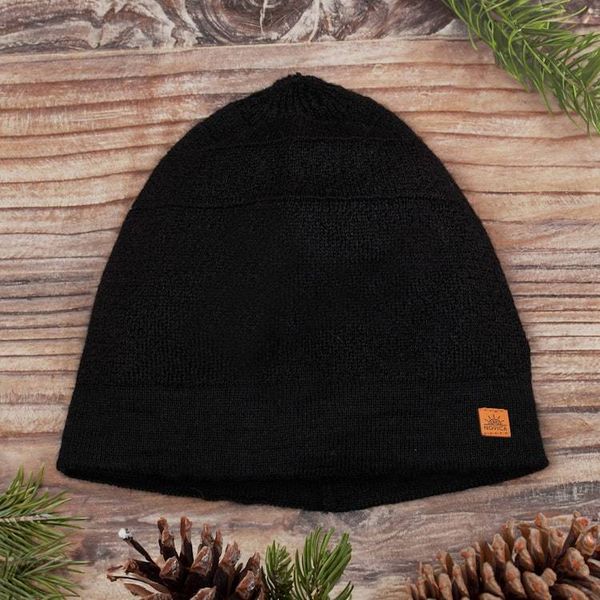 Alternate image for Unisex Soft Alpaca Blend Knit Hat in Onyx Black Onyx Minds