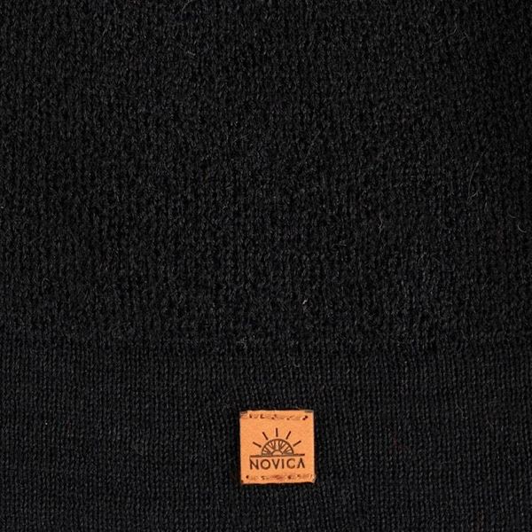 Alternate image for Unisex Soft Alpaca Blend Knit Hat in Onyx Black Onyx Minds
