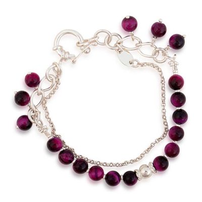 Alternate image for High-Polished Purple Tigers Eye Beaded Two-Strand Bracelet Arcane Whispers