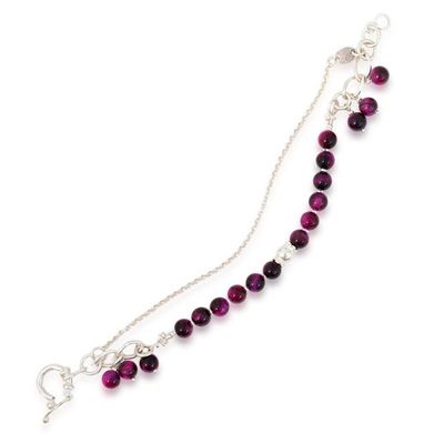 Alternate image for High-Polished Purple Tigers Eye Beaded Two-Strand Bracelet Arcane Whispers