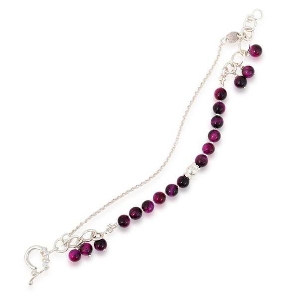 Alternate image for High-Polished Purple Tigers Eye Beaded Two-Strand Bracelet Arcane Whispers