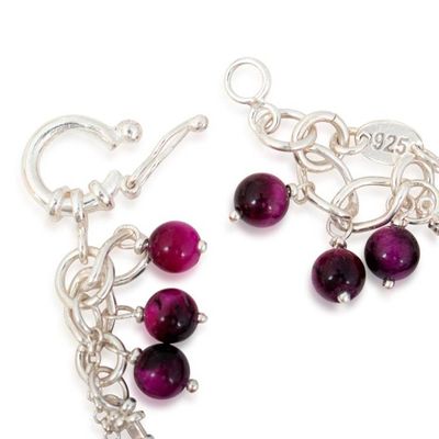 Alternate image for High-Polished Purple Tigers Eye Beaded Two-Strand Bracelet Arcane Whispers