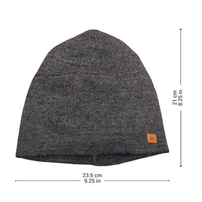 Alternate image for Unisex Soft Alpaca Blend Knit Hat in Slate Grey Slate Minds