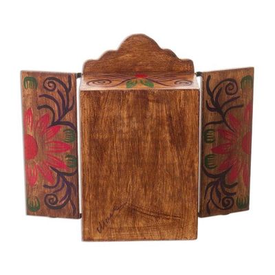 Alternate image for Hand Made Religious Wood Sculpture from Peru Our Lady of Mount Carmel