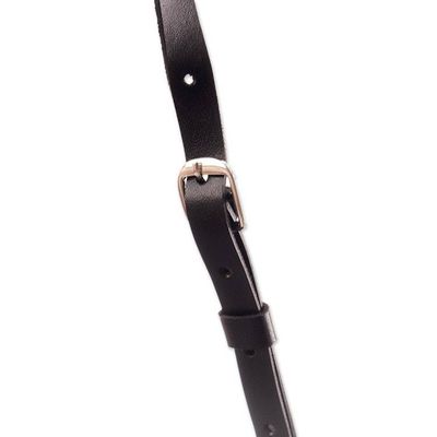 Alternate image for Adjustable 100 Leather Sling Bag in Brown with Llama Motif Andean Explorer