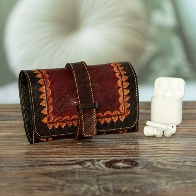 Primary image for Artisan Crafted Leather Headphone Cable Organizer from Peru Always Prepared
