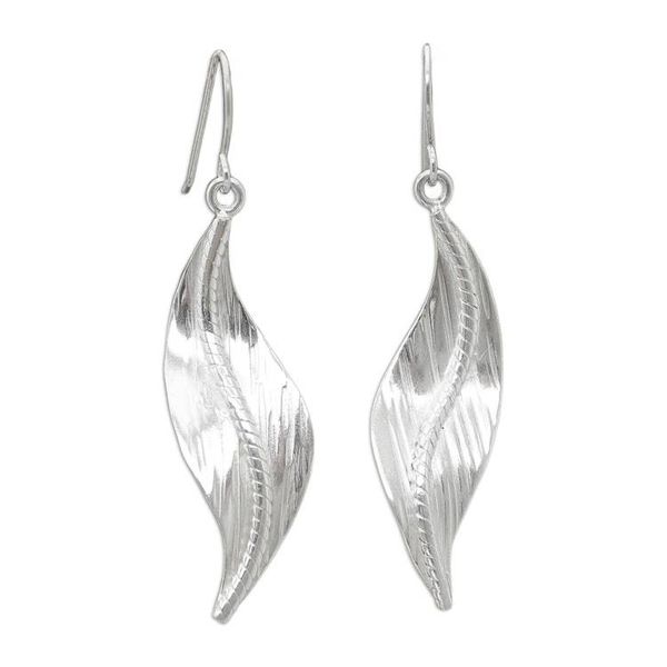 Alternate image for Sterling silver dangle earrings Quiet Sigh