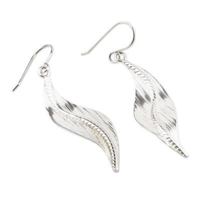 Alternate image for Sterling silver dangle earrings Quiet Sigh