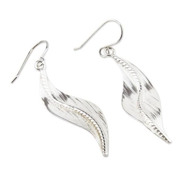 Alternate image for Sterling silver dangle earrings Quiet Sigh