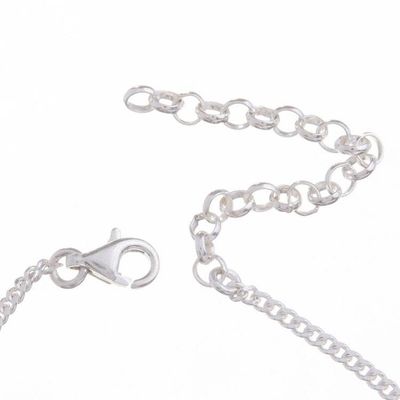 Alternate image for Handcrafted Sterling Silver Filigree Flower Pendant Necklace Exquisite Blossom