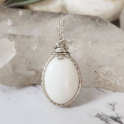 Primary image for Dolomite Sterling Silver Wire Wrapped Pendant