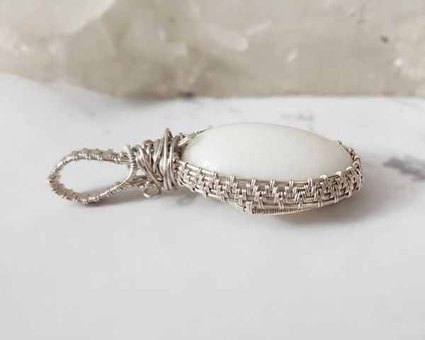 Alternate image for Dolomite Sterling Silver Wire Wrapped Pendant