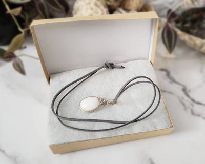 Alternate image for Dolomite Sterling Silver Wire Wrapped Pendant