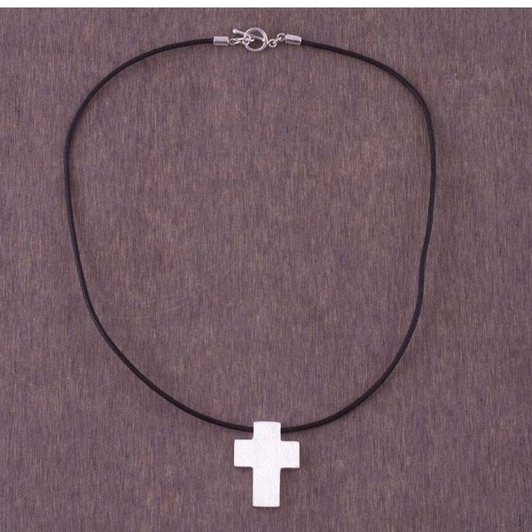 Alternate image for Mens Peruvian Cross Fine Silver Cord Necklace Southern Cross