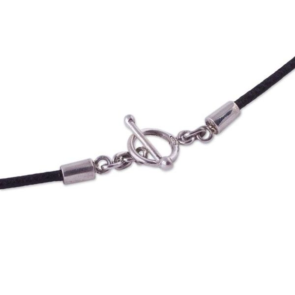 Alternate image for Mens Peruvian Cross Fine Silver Cord Necklace Southern Cross