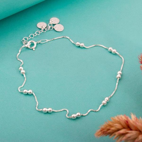 Alternate image for Sterling Silver Anklet with Adjustable Length from Peru Equinox