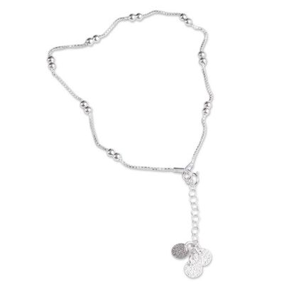 Alternate image for Sterling Silver Anklet with Adjustable Length from Peru Equinox