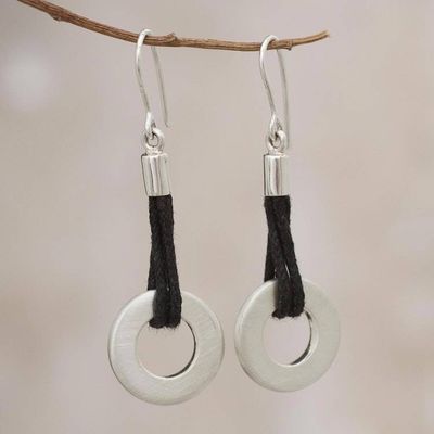 Alternate image for Sterling silver dangle earrings Perfect Circles