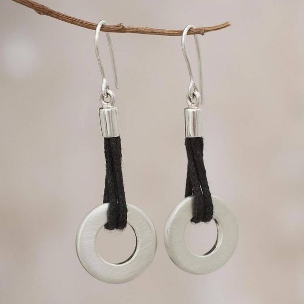Alternate image for Sterling silver dangle earrings Perfect Circles