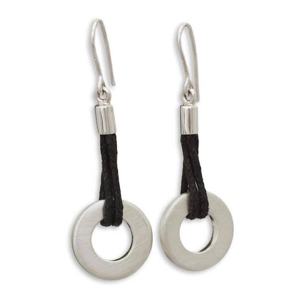 Alternate image for Sterling silver dangle earrings Perfect Circles