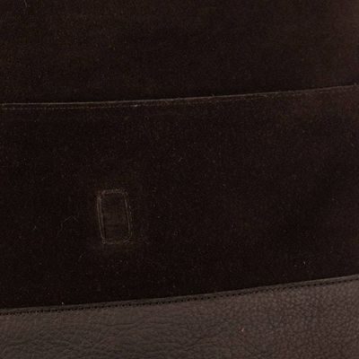 Alternate image for Black Suede and Leather Sling Bag with Adjustable Straps All Around Town