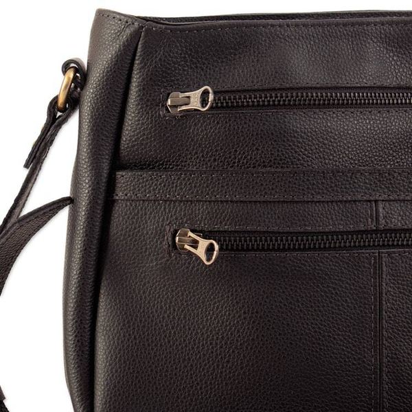 Alternate image for Minimalist Black Leather Sling Bag with Adjustable Strap Andean Evening