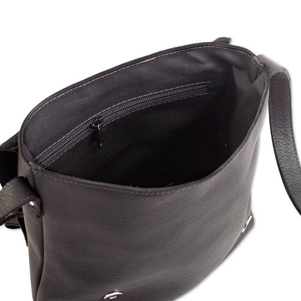 Alternate image for Adjustable 100 Leather Messenger Bag in Black Made in Peru Message at Night