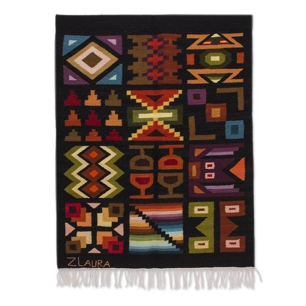 Alternate image for Geometric Wool Tapestry from Peru Inca Worlds