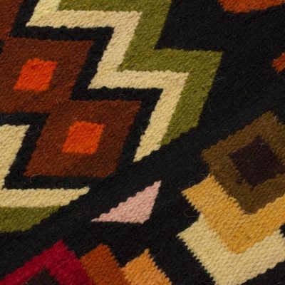 Alternate image for Geometric Wool Tapestry from Peru Inca Worlds