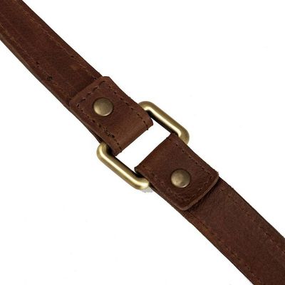 Alternate image for Peruvian Artisan Crafted Brown Leather Shoulder Bag Sunday Walk