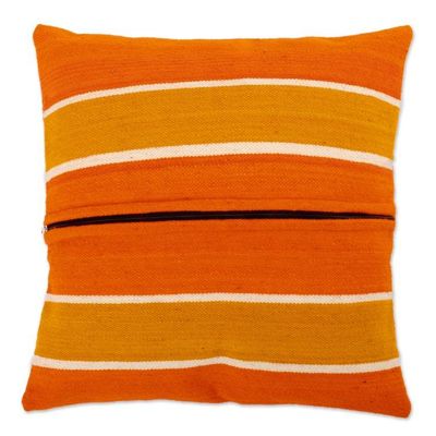 Alternate image for Colorful Hand-Woven Wool Cushion with Geometric Motifs Sun Cover