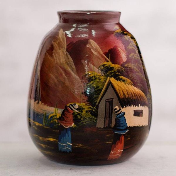 Alternate image for Hand Painted Cuzco Ceramic Vase The Cottage