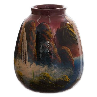 Alternate image for Hand Painted Cuzco Ceramic Vase The Cottage
