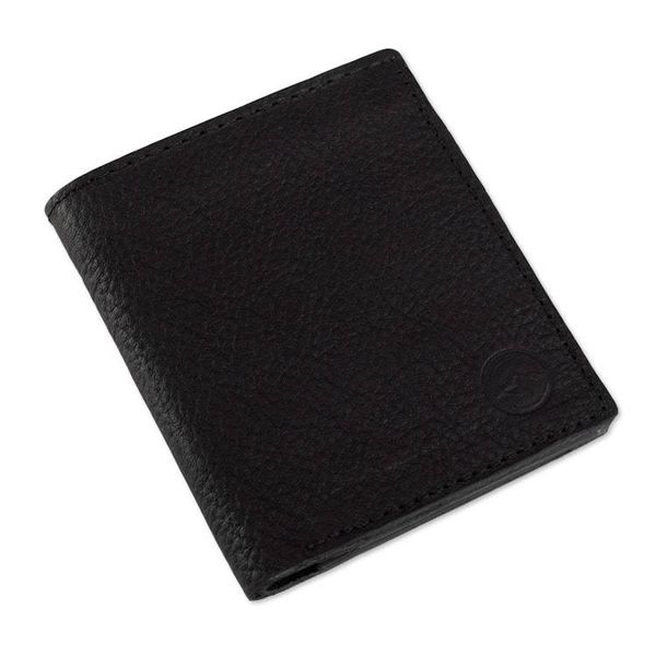 Alternate image for Handcrafted Onyx Black 100 Leather Bi-Fold Wallet for Men Classic Onyx