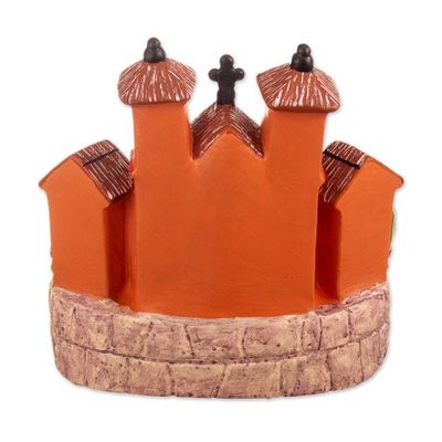Alternate image for Traditional Andean Folk Art-Themed Ceramic Nativity Scene Fortress of the Sun