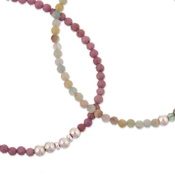 Alternate image for Set of 2 Natural Phosphosiderite and Opal Beaded Bracelets Sweet Mysticism