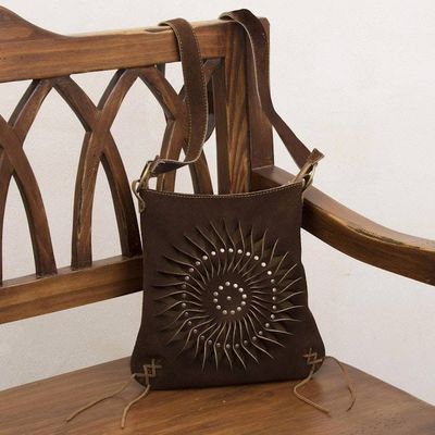 Primary image for Handcrafted Suede Sling in Coffee from Peru Lively Spiral in Coffee
