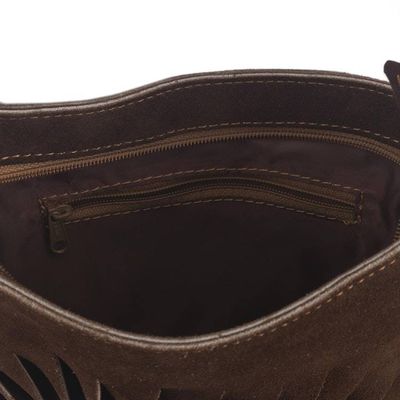 Alternate image for Handcrafted Suede Sling in Coffee from Peru Lively Spiral in Coffee