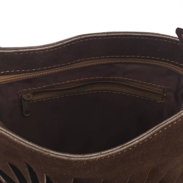 Alternate image for Handcrafted Suede Sling in Coffee from Peru Lively Spiral in Coffee