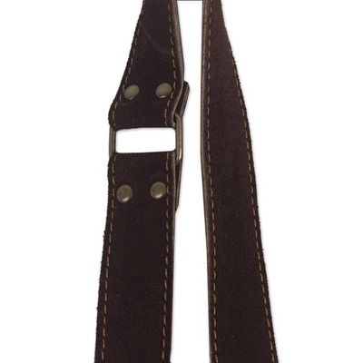 Alternate image for Handcrafted Suede Sling in Coffee from Peru Lively Spiral in Coffee
