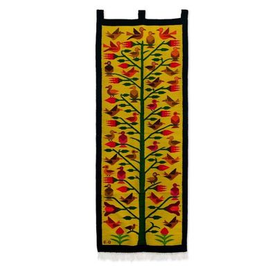 Alternate image for Tapestry Handcrafted Birds Wall Hanging Tree of Life