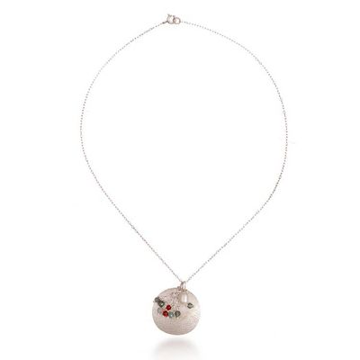 Alternate image for Drop-Shaped Sterling Silver and White Pearl Pendant Necklace Summer Drops