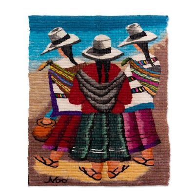 Alternate image for Handcrafted Cultural Wool Tapestry Wall Hanging The Travelers