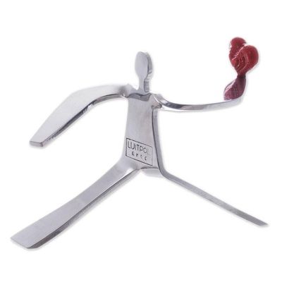 Alternate image for Aluminum Romantic Sculpture Handmade in Peru A Heart for Love