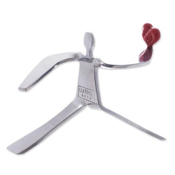 Alternate image for Aluminum Romantic Sculpture Handmade in Peru A Heart for Love