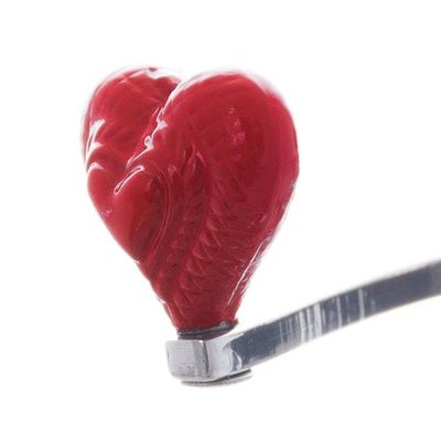 Alternate image for Aluminum Romantic Sculpture Handmade in Peru A Heart for Love