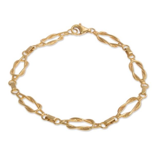 Alternate image for High-Polished Modern 18k Gold-Plated Link Bracelet from Peru Radiant Links