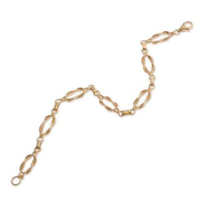 Alternate image for High-Polished Modern 18k Gold-Plated Link Bracelet from Peru Radiant Links
